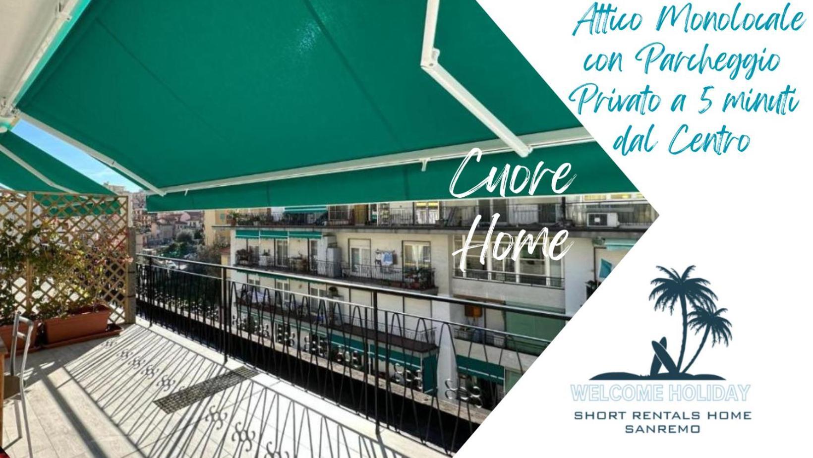 Wh - Cuore Home - Attico Monolocale Con Parcheggio Gratuito - 5 Minuti Dal Centro - Wifi Sanremo Dış mekan fotoğraf